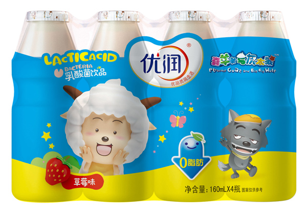 優(yōu)潤(rùn)草莓味乳酸菌飲品 160ml組裝