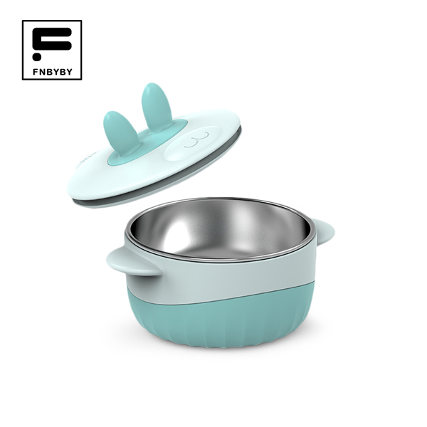 菲尼貝貝B2356萌兔不銹鋼碗
