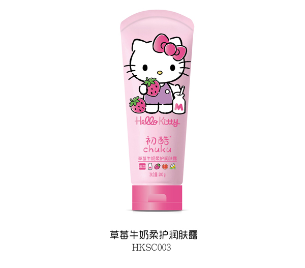 Hello Kitty初酷草莓牛奶柔護(hù)潤(rùn)膚露 200g