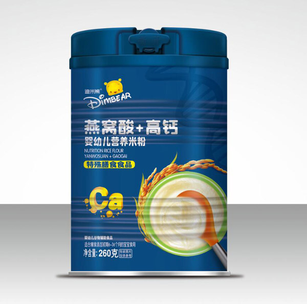 迪米熊嬰幼兒營(yíng)養(yǎng)米粉-燕窩酸+高鈣