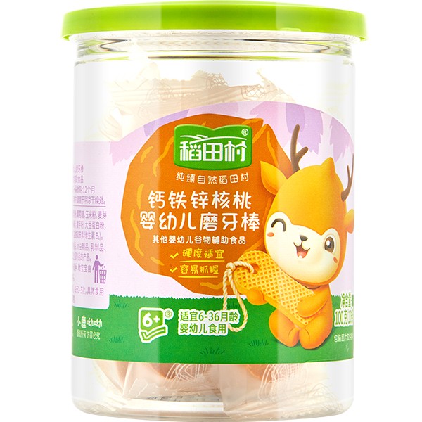 稻田村鈣鐵鋅磨牙棒-核桃