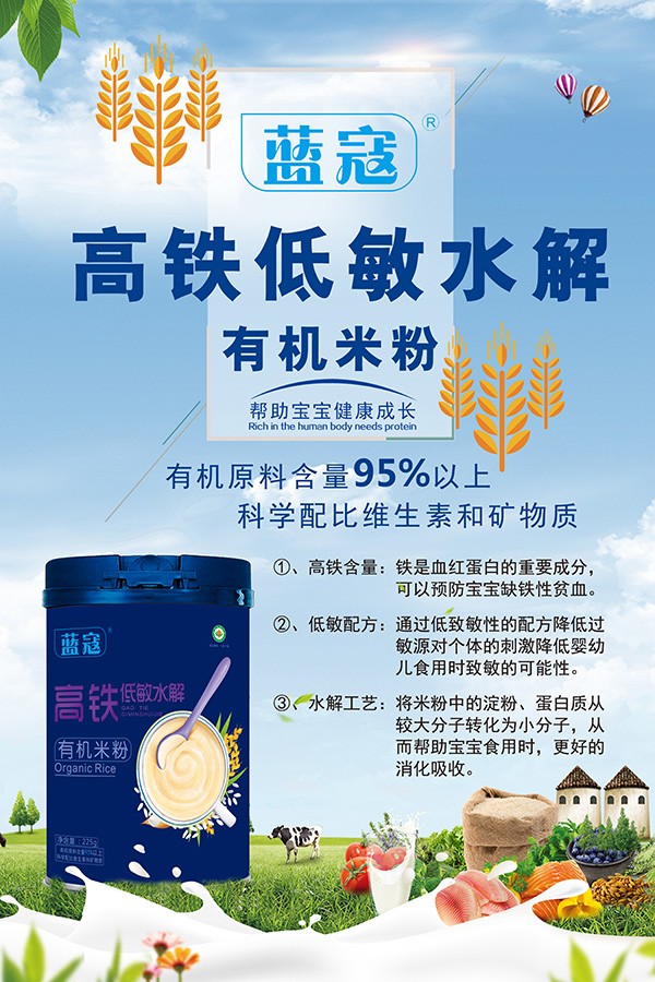 藍(lán)寇高鐵低敏水解有機(jī)米粉