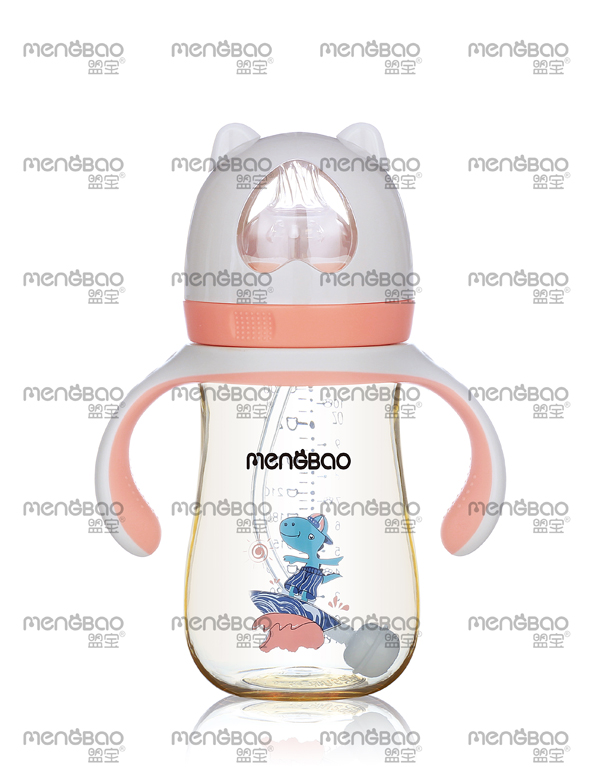 盟寶小熊PPSU奶瓶 粉色