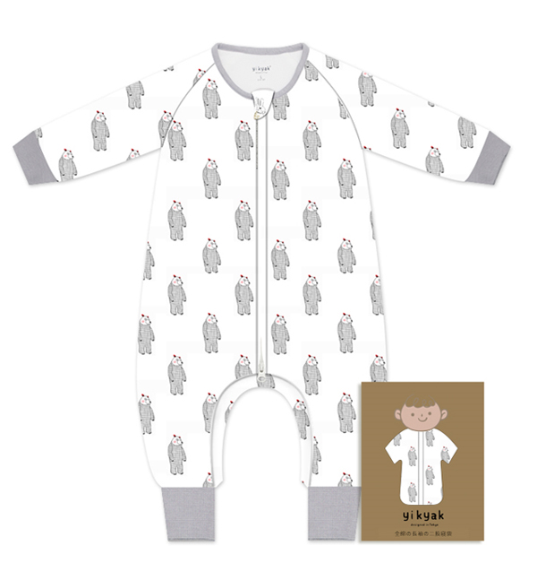 yikyak全棉長袖分腿睡袋 紅耳朵笨笨熊.jpg yikyak全棉長袖分腿睡袋 紅耳朵笨笨熊.jpg