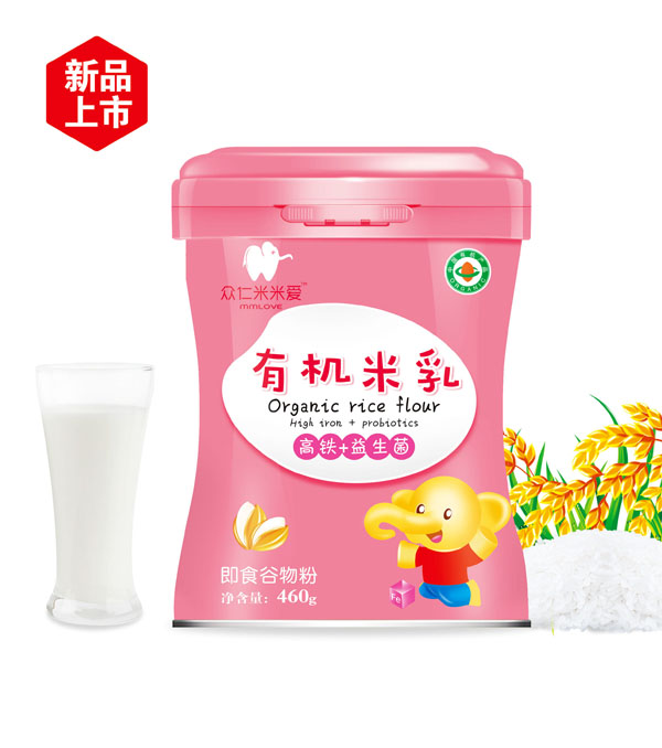 眾仁米米愛(ài)高鐵+益生菌有機(jī)米乳