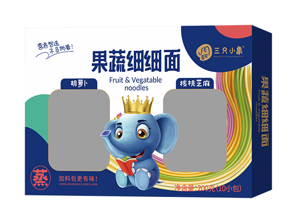 多可三只小象果蔬細(xì)細(xì)面 胡蘿卜+核桃芝麻