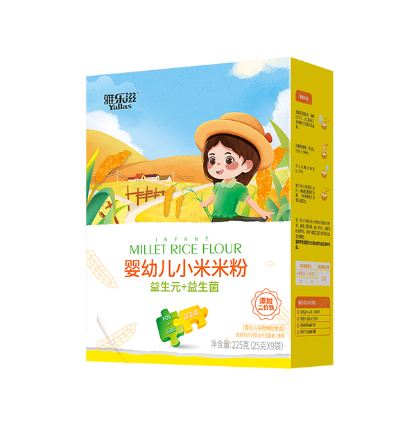 雅樂滋嬰幼兒小米米粉 益生元+益生菌 盒裝