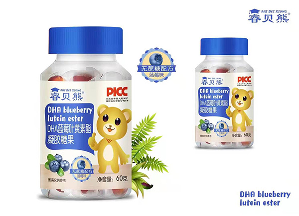 睿貝熊DHA藍(lán)莓葉黃素酯凝膠糖果