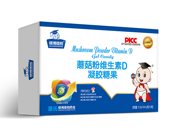 碩博搭檔凝膠糖果-蘑菇粉維生素D 橫盒