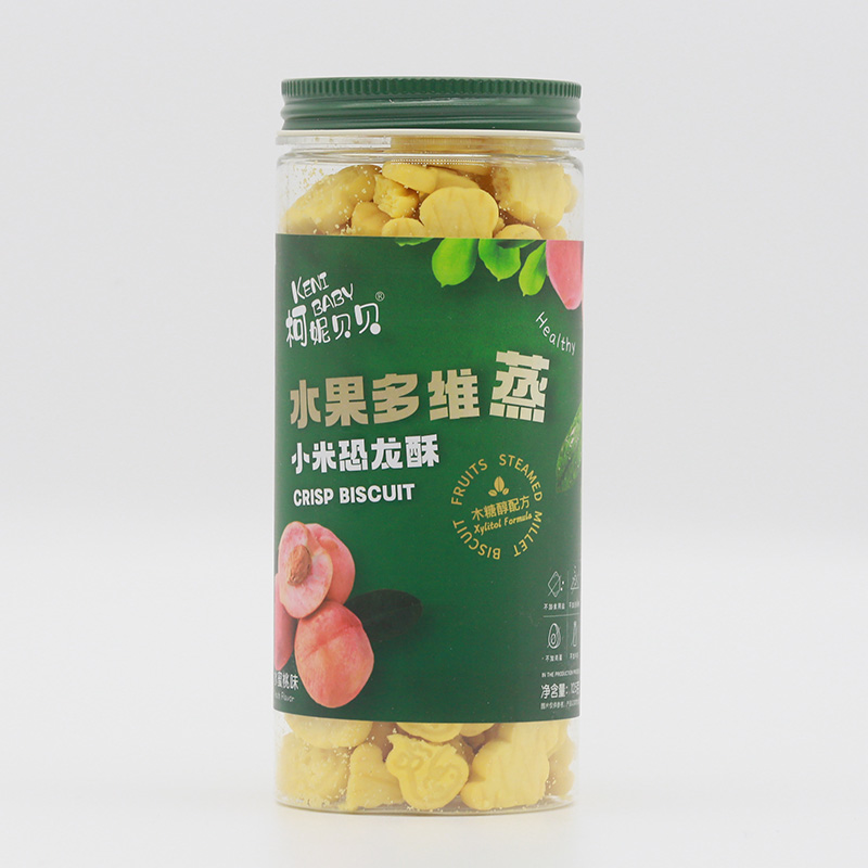 柯妮貝貝水果多維蒸小米恐龍酥-水蜜桃味
