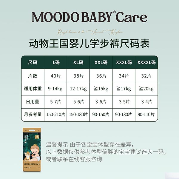 MOODO BABY®Care動(dòng)物王國系列皇族學(xué)步褲系列2.jpg