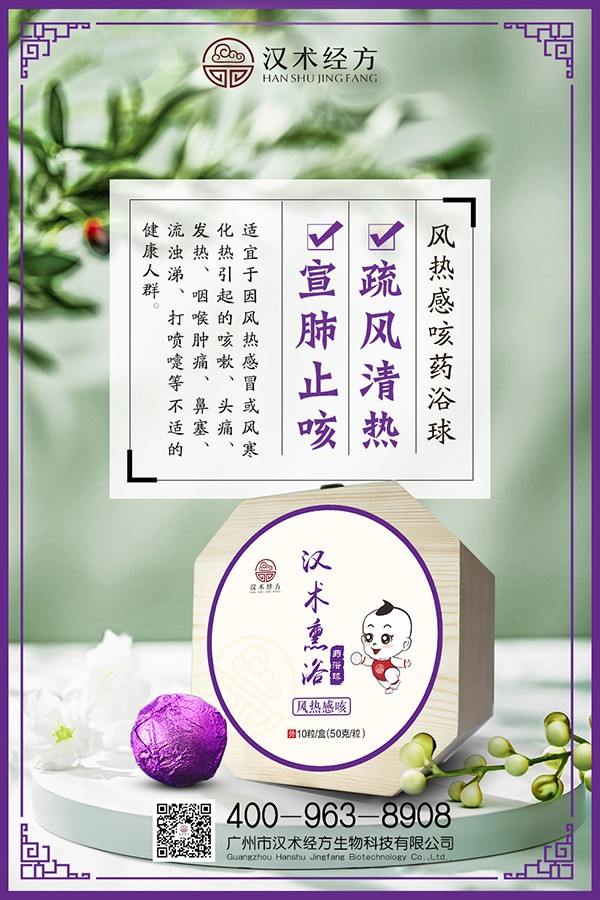 漢術經(jīng)方漢術熏浴藥浴球 風熱感咳海報.jpg