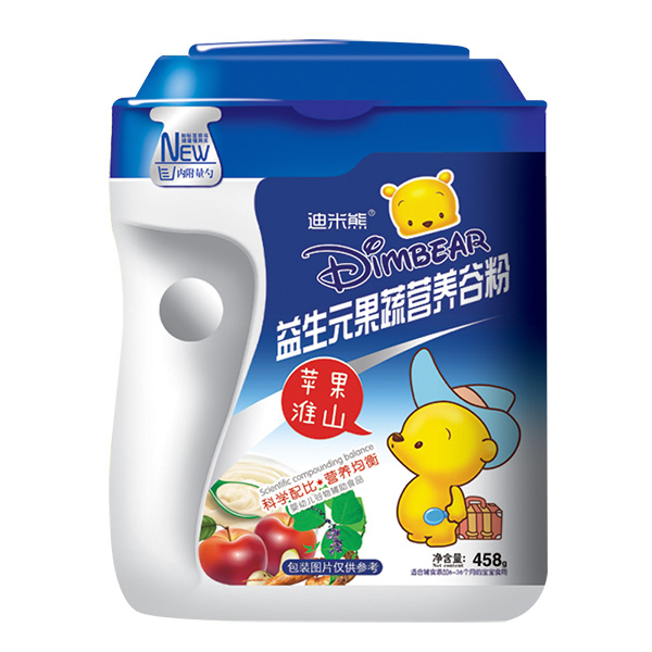 迪米熊益生元果蔬營養(yǎng)谷粉-蘋果淮山桶裝