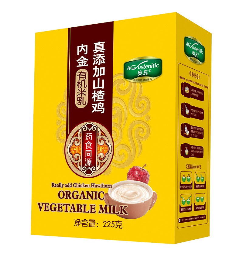 奧氏真添加山楂雞內(nèi)金有機米乳225克盒裝