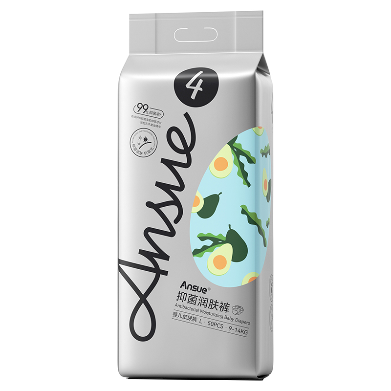 Ansue安秀抑菌潤膚嬰兒紙尿褲L