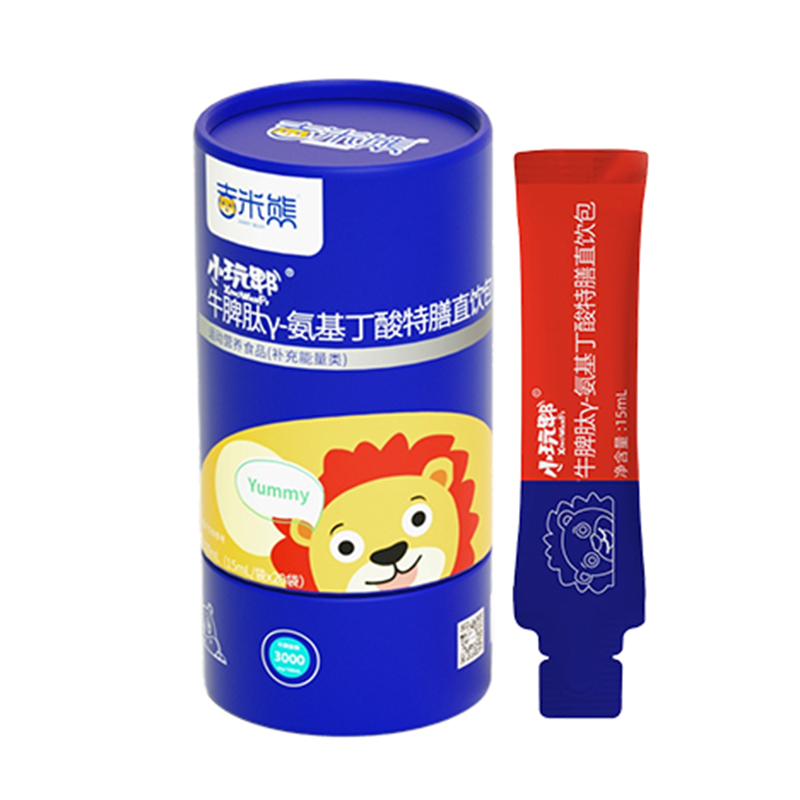 吉米熊小玩郫牛脾肽γ-氨基丁酸特膳直飲包