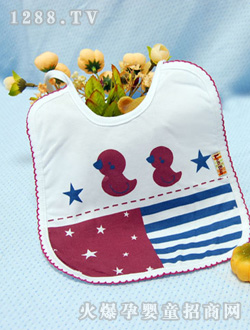 安嬰寶國(guó)旗圖案嬰兒口水巾