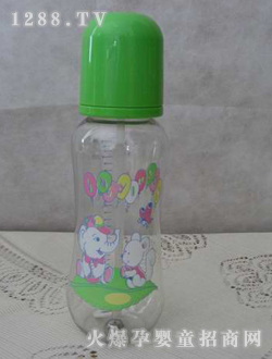 9安士弧形吸管注吹奶瓶