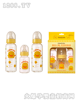 黃色小鴨彩色奶瓶組