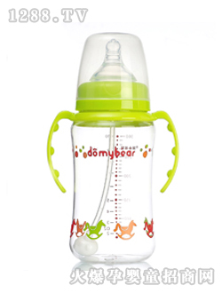 寬口徑自動握把PC奶瓶300ML