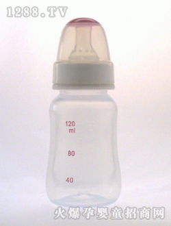 標準口徑PP奶瓶120mL紅透明