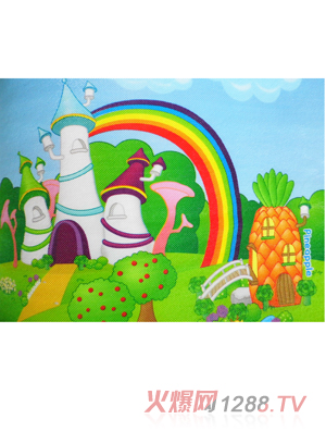 美龍彩虹兒童坐墊