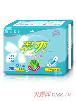 翠爽蘆薈植物凈味護墊20片裝