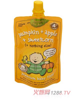 葉子嬰兒果泥（南瓜、蘋果、甜玉米）