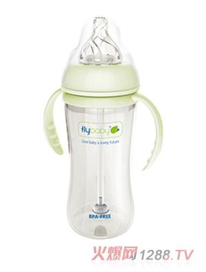 飛樂比寬口玻璃大奶瓶240ml