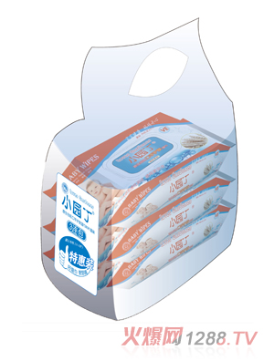 小園丁原生谷胚口手護膚濕巾80片裝3連包