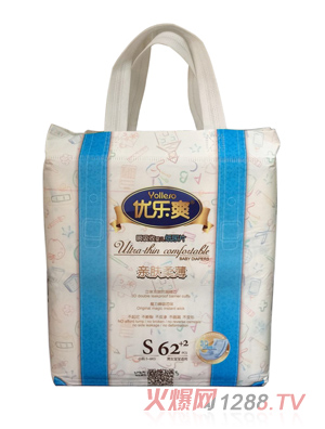 優(yōu)樂(lè)爽親膚柔薄瞬吸收嬰兒紙尿片S62+2片