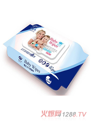 美芙特嬰兒手口柔濕巾80片蓋裝藍