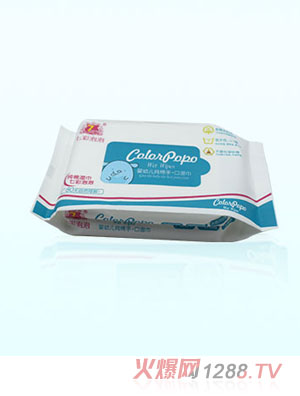 七彩泡泡純棉濕巾