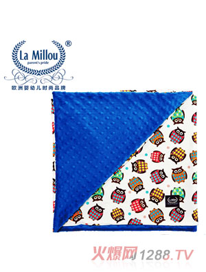 拉米洛巧柔豆豆毯華麗貓頭鷹標(biāo)準(zhǔn)款加勒比海藍