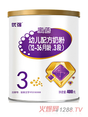 圣元優(yōu)強(qiáng)蜜蓓幼兒配方奶粉（12-36月齡，3段）400g