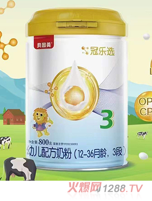 貝因美冠樂選幼兒配方奶粉（12-36月齡，3段）