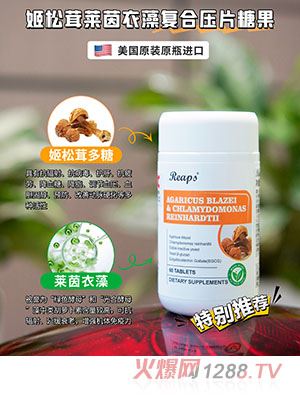 Reaps瑞普斯姬松茸萊茵衣藻復合壓片糖果