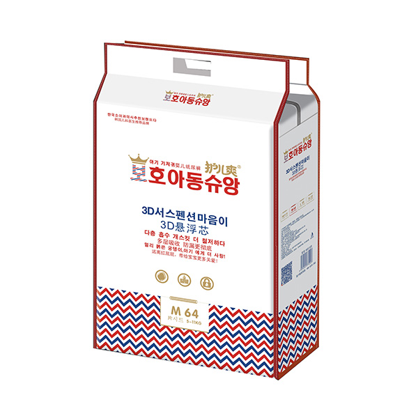 護兒爽3D懸浮芯紙尿褲大包M64片