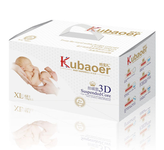 酷寶3D絲絨面嬰兒紙尿褲XL碼68片