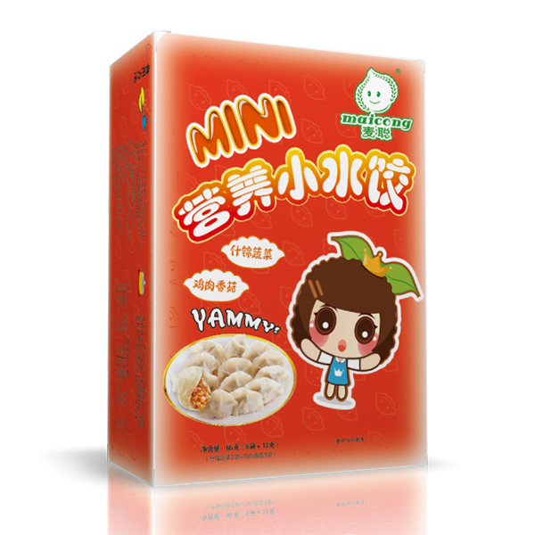 麥聰營養(yǎng)小水餃?zhǔn)插\蔬菜+雞肉香菇