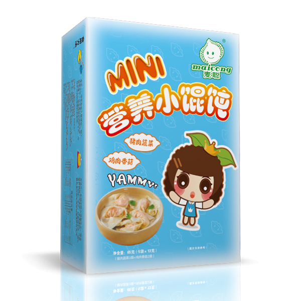 麥聰營(yíng)養(yǎng)小餛飩豬肉蔬菜+雞肉香菇