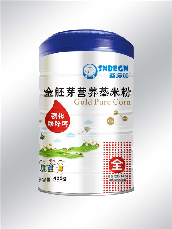 圣培加金胚芽營養(yǎng)蒸米粉強化鈣鐵鋅配方罐裝