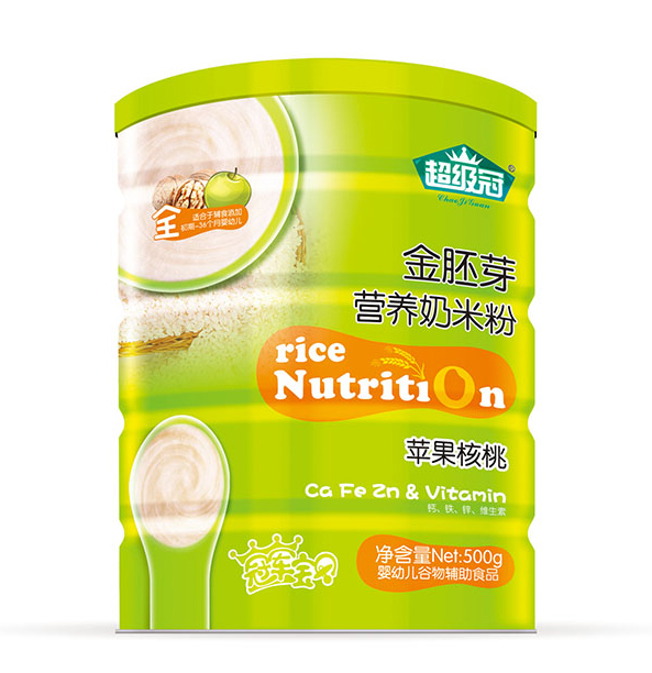超級(jí)冠蘋果核桃營(yíng)養(yǎng)奶米粉500克