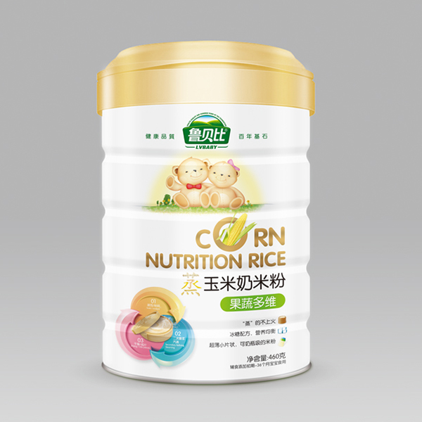 魯貝比果蔬多維配方蒸玉米奶米粉