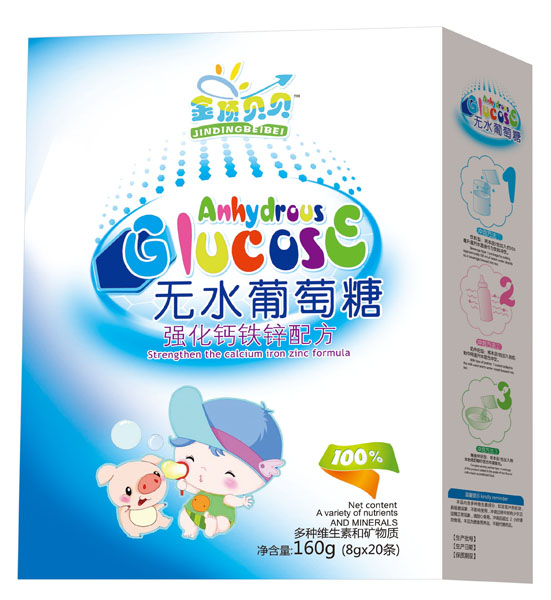 金頂貝貝強(qiáng)化鈣鐵鋅配方無水葡萄糖盒裝
