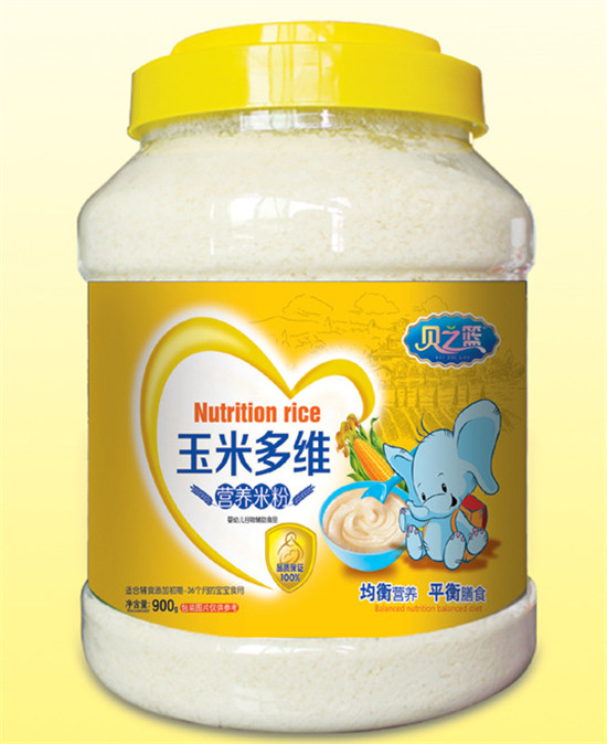 貝之籃玉米多維900克透明桶營(yíng)養(yǎng)米粉