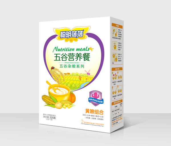 聰明蓓蓓盒裝五谷營(yíng)養(yǎng)餐黃糧