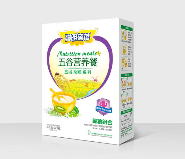 聰明蓓蓓盒裝五谷營(yíng)養(yǎng)餐綠糧