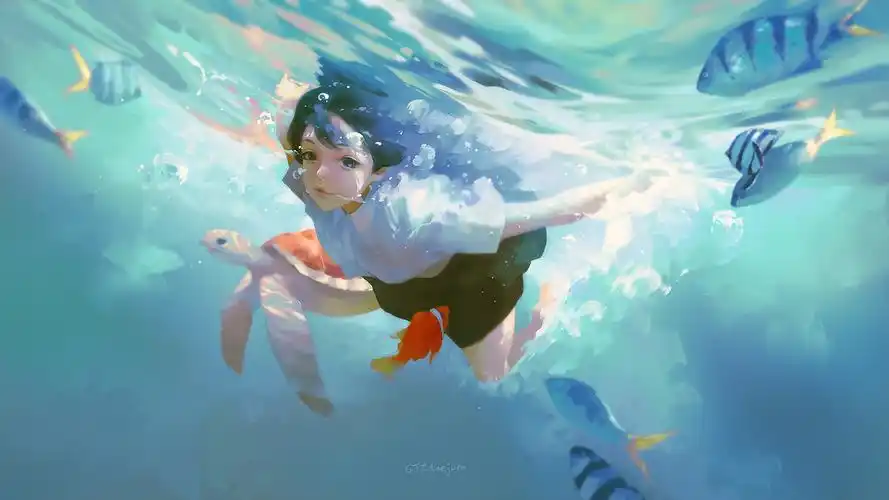 动漫新麦 田野幻想